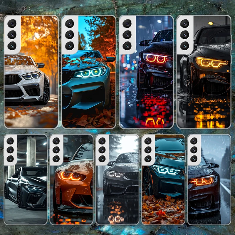 Black White Sport for B-BMW Soft Phone Case For Samsung Galaxy S24 S25 S23 S22 Ultra S21 Plus S20 FE S10 + S10E S25Ultra Pattern