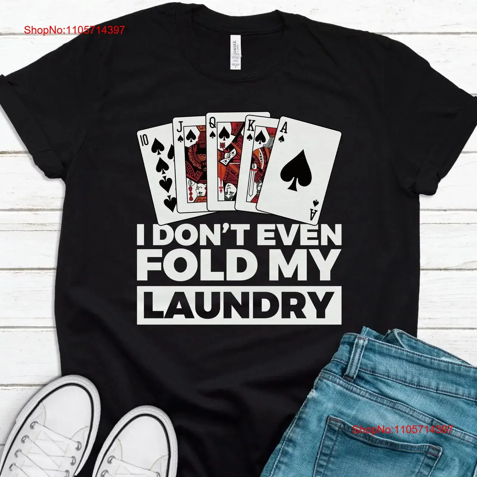 Poker Player Funny Card T Shirt ExperT T1041 vintage Washed Top For Everyday Wear Slightly Comfortable designer clothes homme