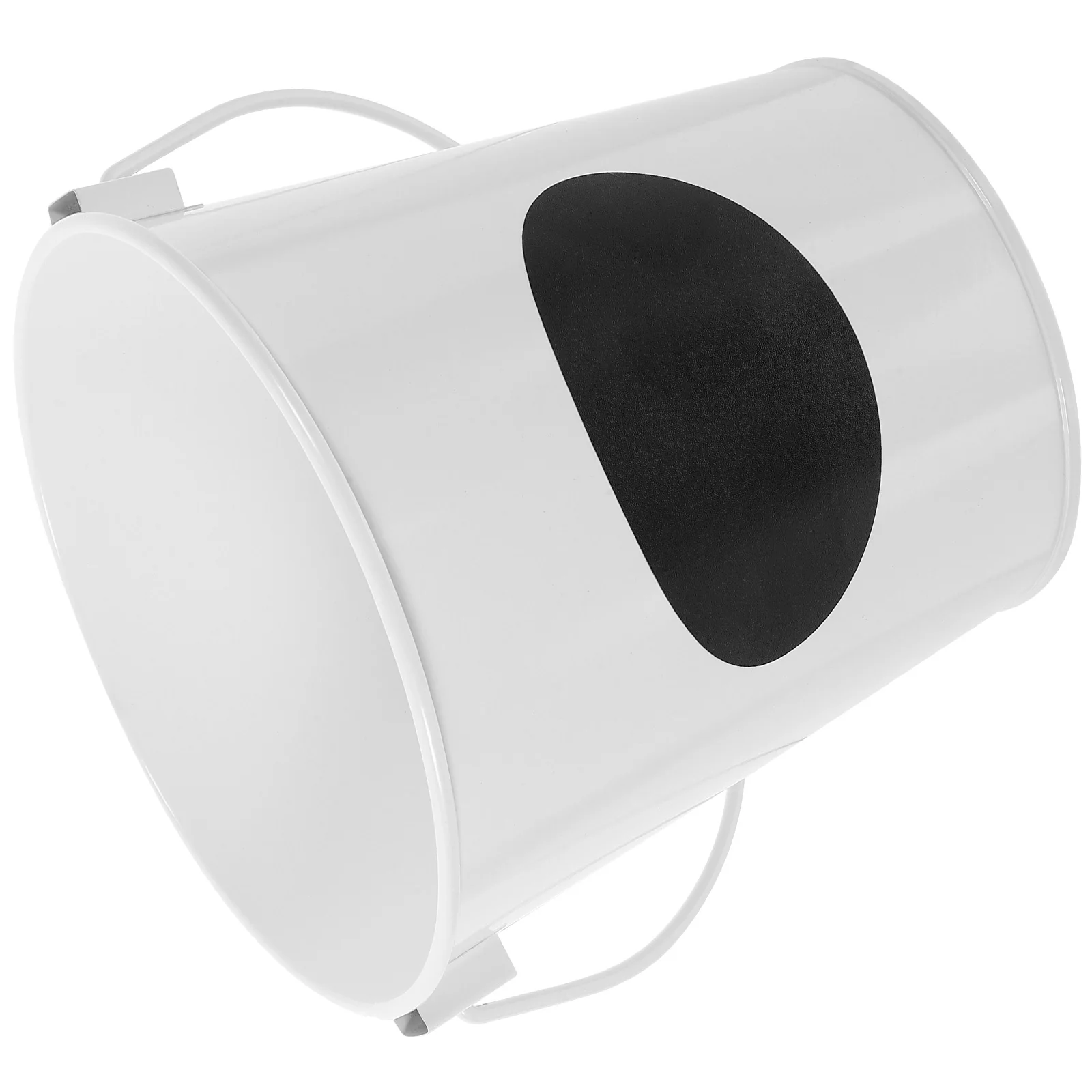 

Blackboard Stickers Desktop Trash Can Office Garbage Iron Elegant Table Waste Basket