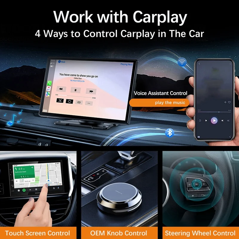 Wireless Carplay Adapter For Iphone,5.8Ghz Carplay Converts Wired To Wireless AI BOX, Plug & Play,Fit For Cars From 2015