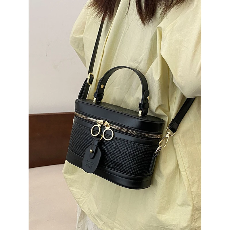 Simple Splice Design Small Square Bag Korean Women\'s Casual Fashion Handbag Spring Summer Temperament All-matching Shoulder Bag