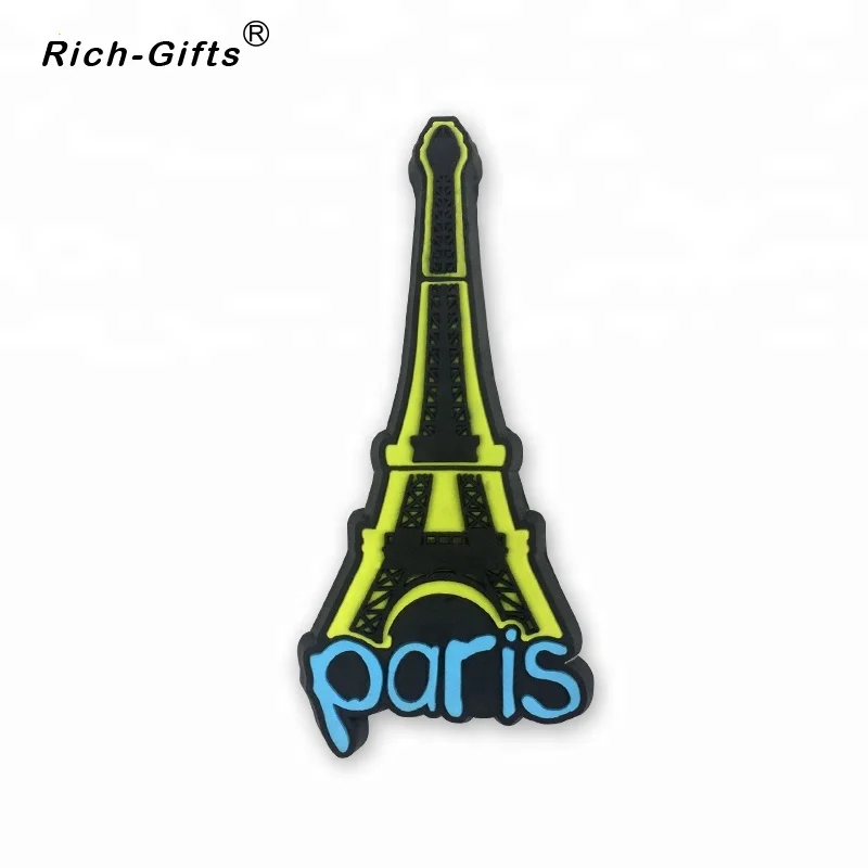 Custom Eiffel Tower Soft Rubber Tourist Fridge Magnets, Personalized Magnets