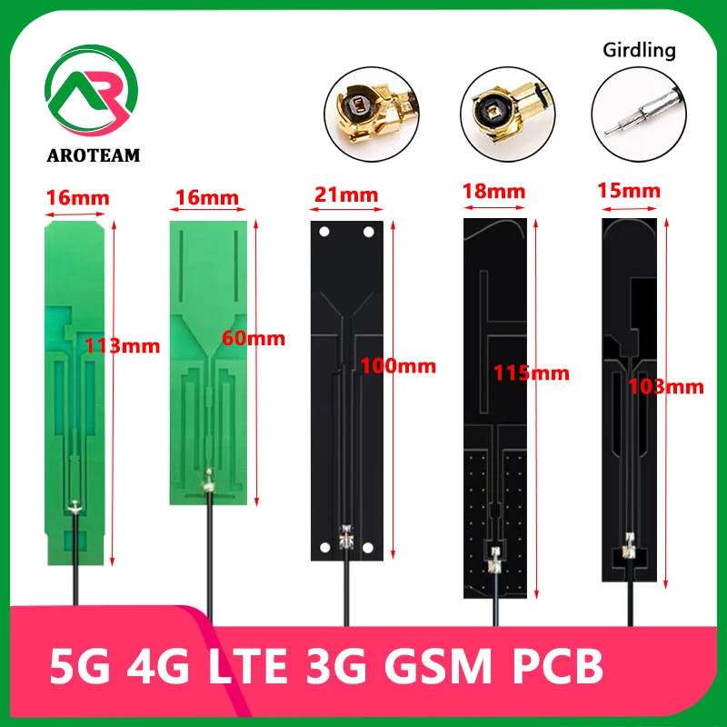 10PCS Wholesale 600~6000Mhz 5G 4G LTE 3G GSM FPC PCB Patch Flexible Omni WiFi Antenna 12~8dbi Internal Board U.fl SMA