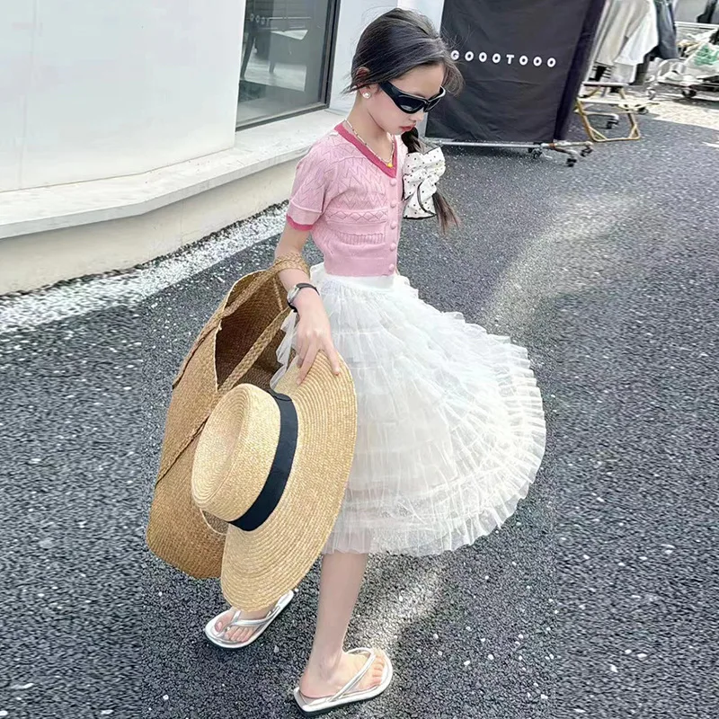 

Baby Girl Skirt Clothes Children 2024 New Spring and Summer Dress Simple Casual Style All-match Fashion Kids Clothes Skirt