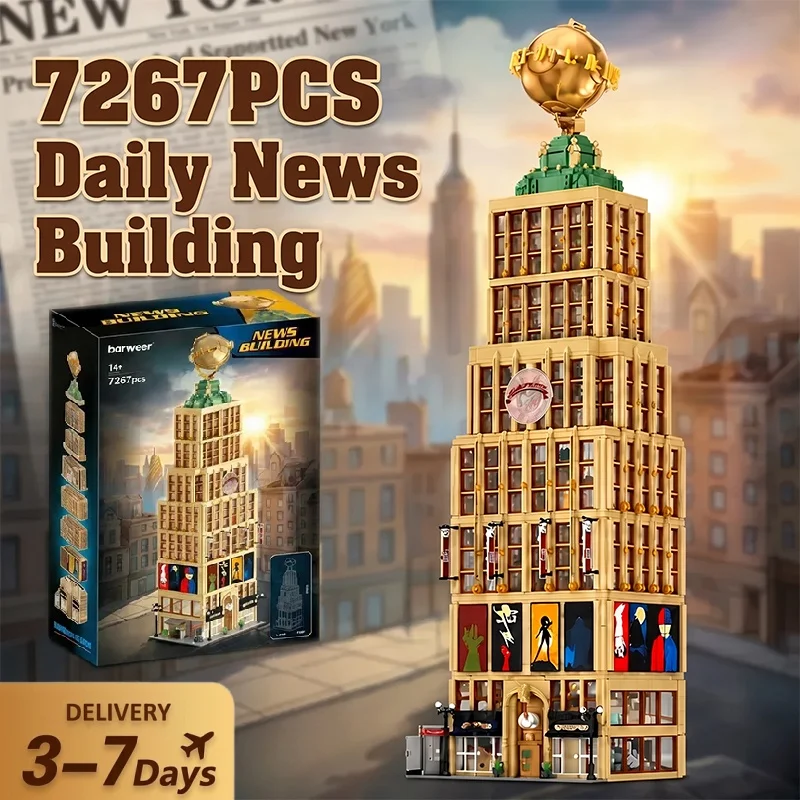 Daily News Building Blocks Classic Hero Movie City View Huge Classic Assembly Model Bricks Collection Home Ornament Creative Toy Adults Gift 7267PCS