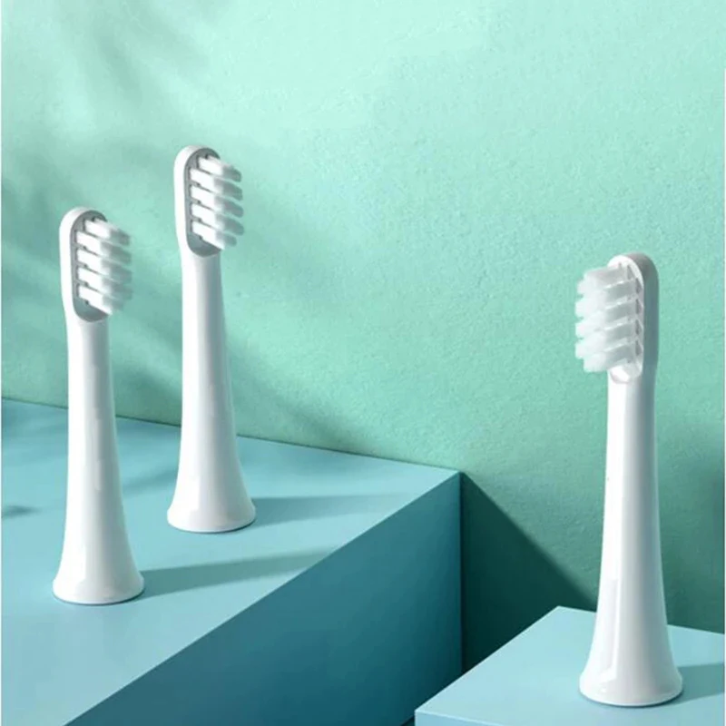 10PCS For XIAOMI MIJIA T100 Replacement Brush Heads Sonic Electric Toothbrush Vacuum DuPont Soft Bristle Suitable Nozzles