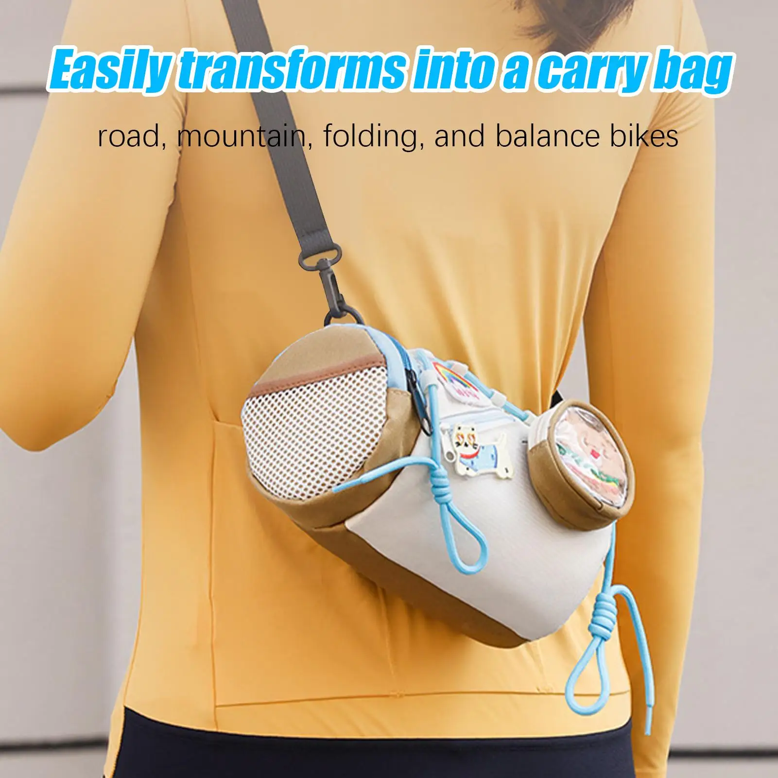 

Bike Front Bag 2L Waterproof Handlebar Bag For Bike Multifunctional Storage Pack Cycling Pouch For Road Mountain Outdoor Travel