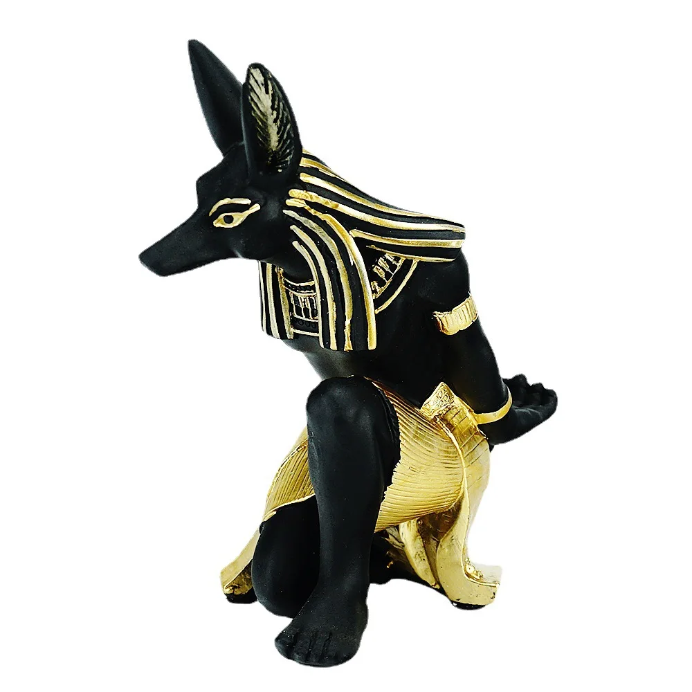 

Creative red wine rack ornament Anubis dog Abstract Statues Sculptures Figurine Nordic Room Home Decor Decoration Desk Ornaments