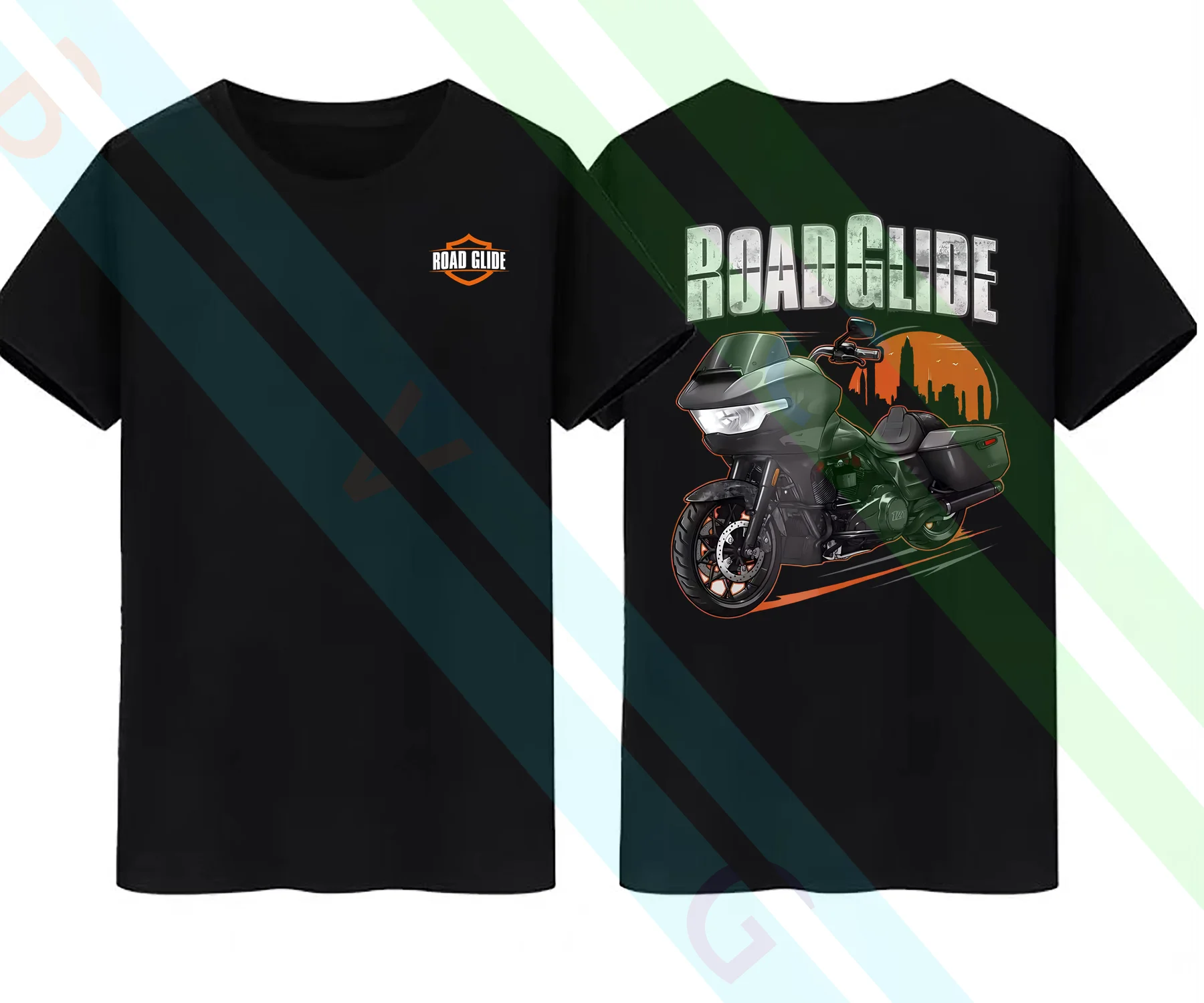 

New Casual 100% pure cotton T Shirt HD Road Glide CVO ST FLTRXSTSE 2024 Motorcycle T-shirt Graphic Summer Short Sleeves