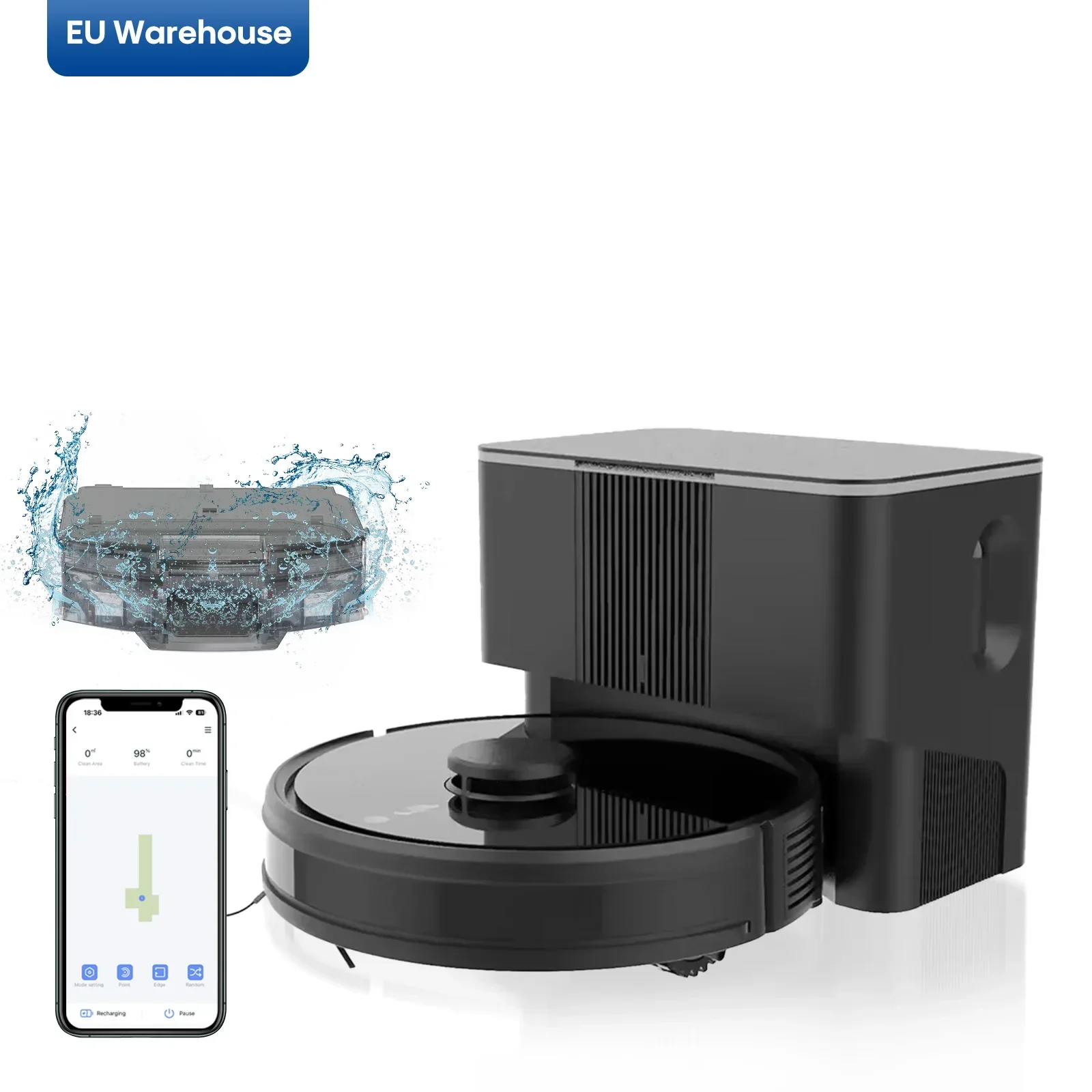 Bagotte-Cubo de basura autovaciable para barrer el suelo, Aspirador eléctrico de 5000Pa, Aspirador, Robot aspirador, fregado húmedo
