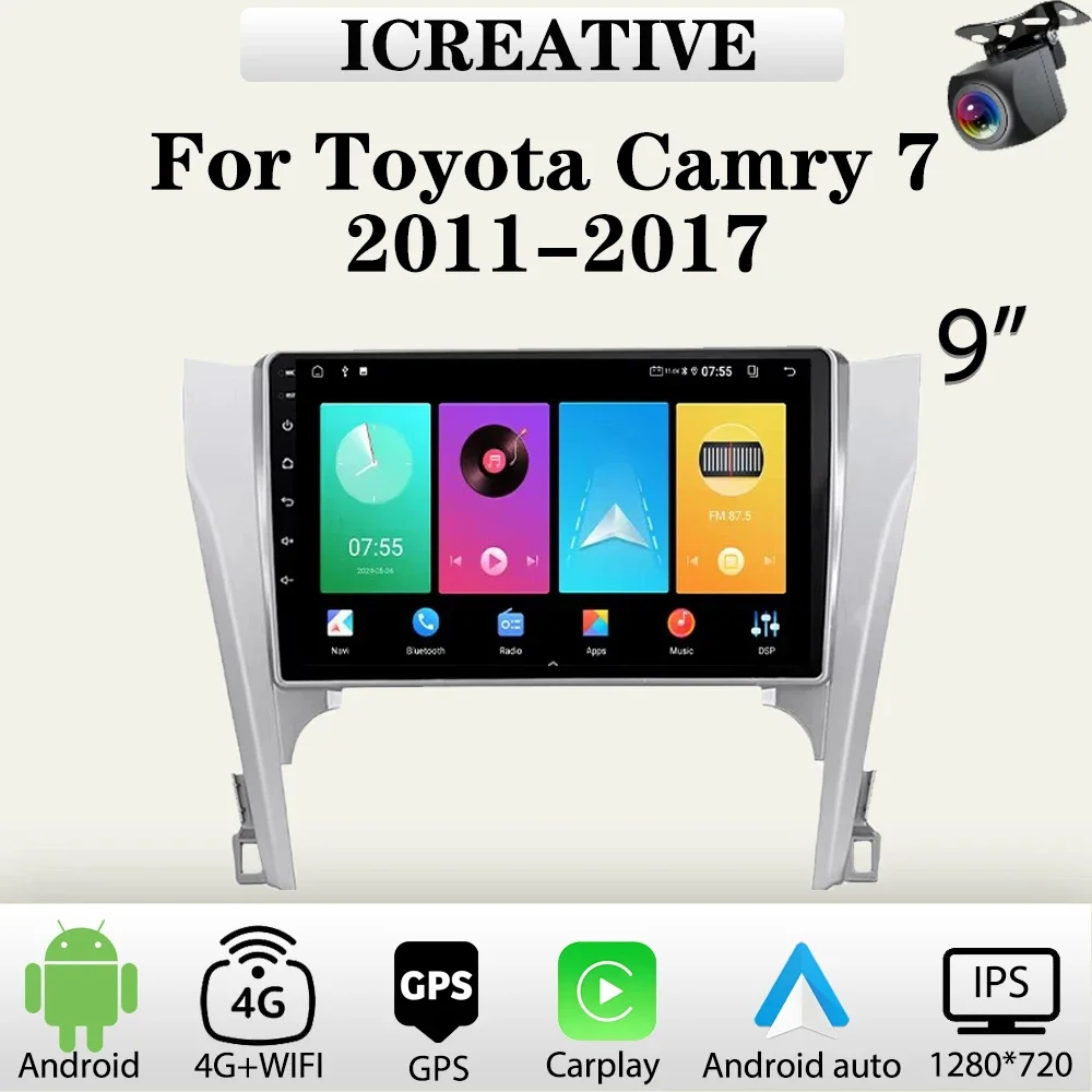 

Car Radio Android for Toyota Camry 7 2011-2014 9'' Multimedia Carplay Player 2Din Car Stereo Autoradio Head Unit Navigation GPS