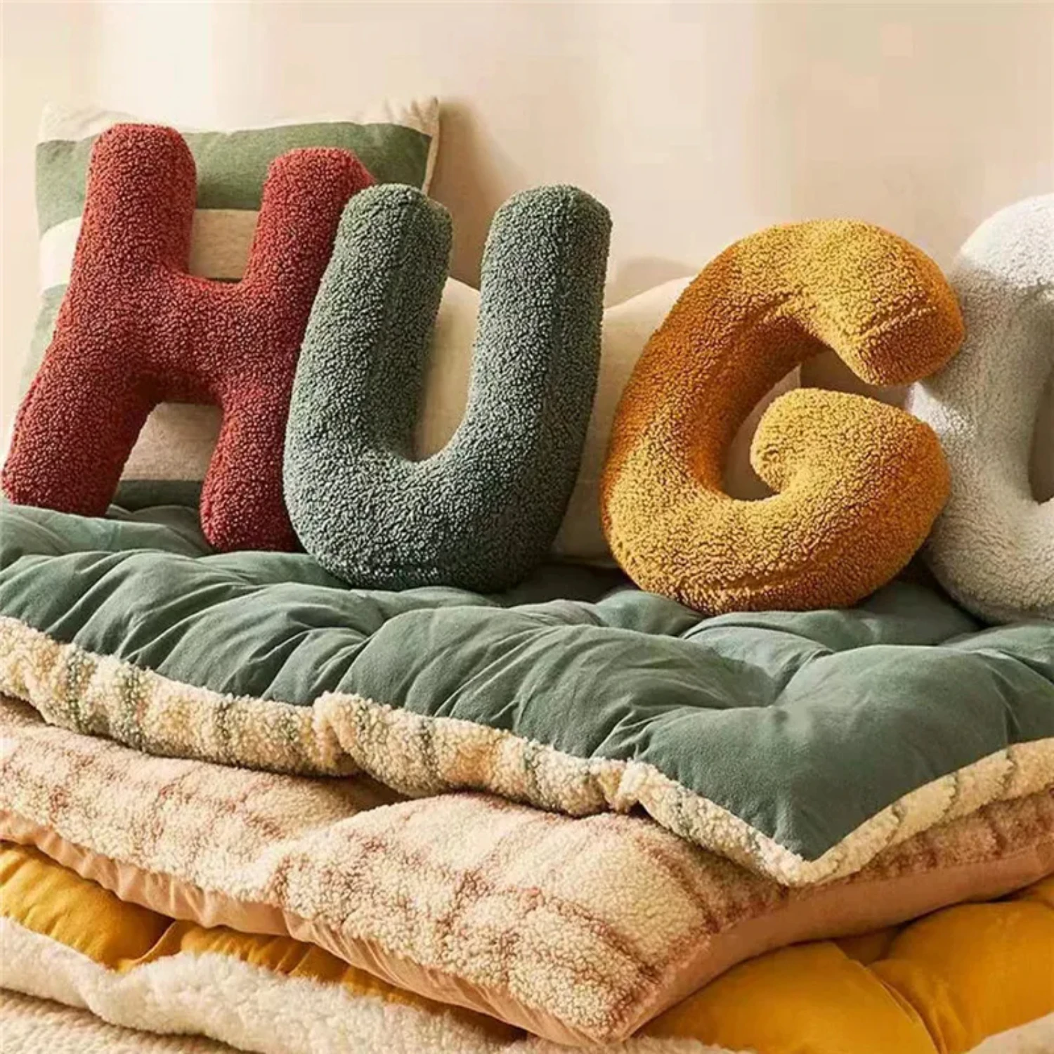 26 English Letters Throw Pillow DIY Name Bed Sofa Cushion Baby Sleep Pillows Toys Kids Room Decorations Photo Props