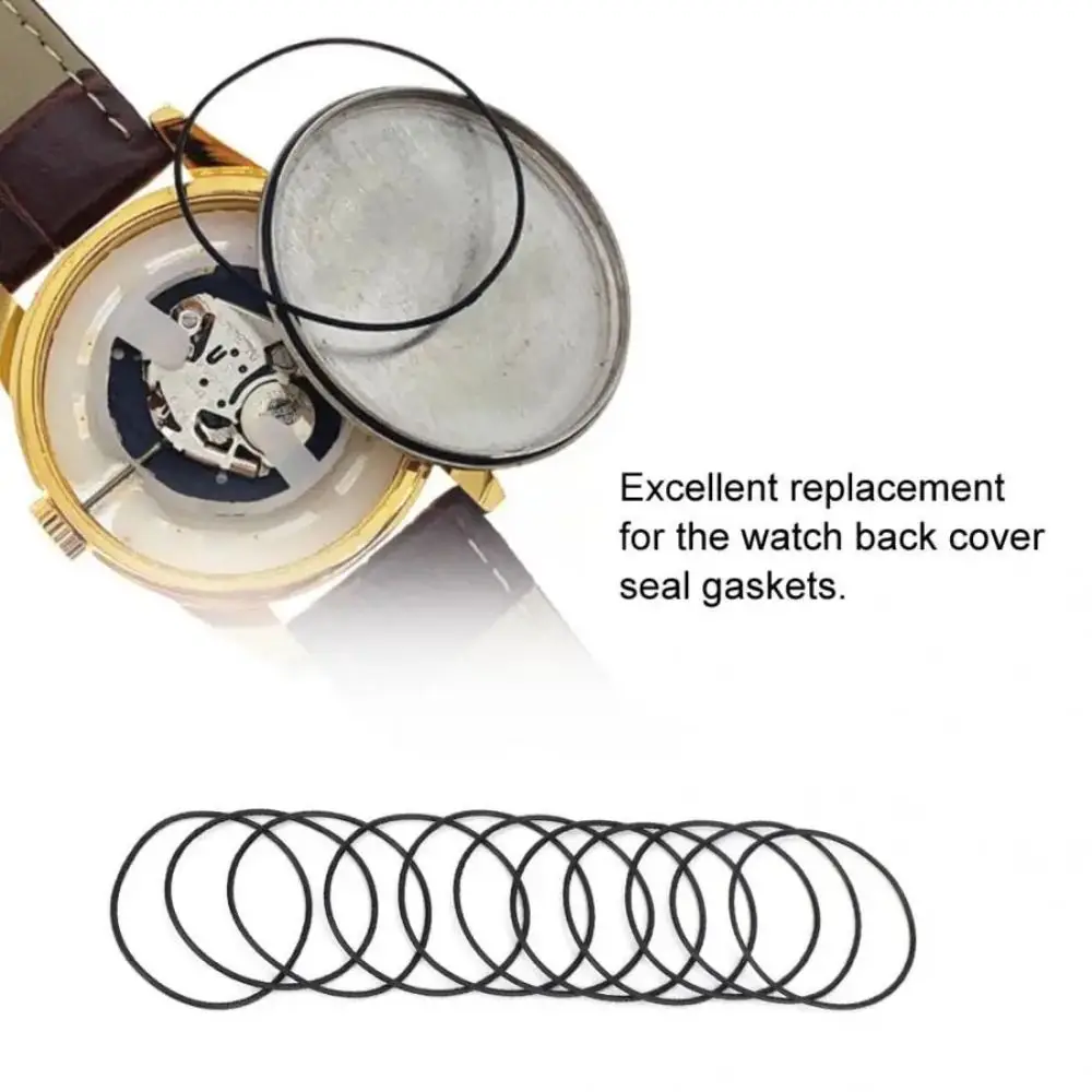 200Pcs/Set Repair Tools Rubber O-Ring Waterproof Thickness 0.5mm/0.6mm Watch Back Case Rubber Boxed for Watchmaker O-Ring Gasket