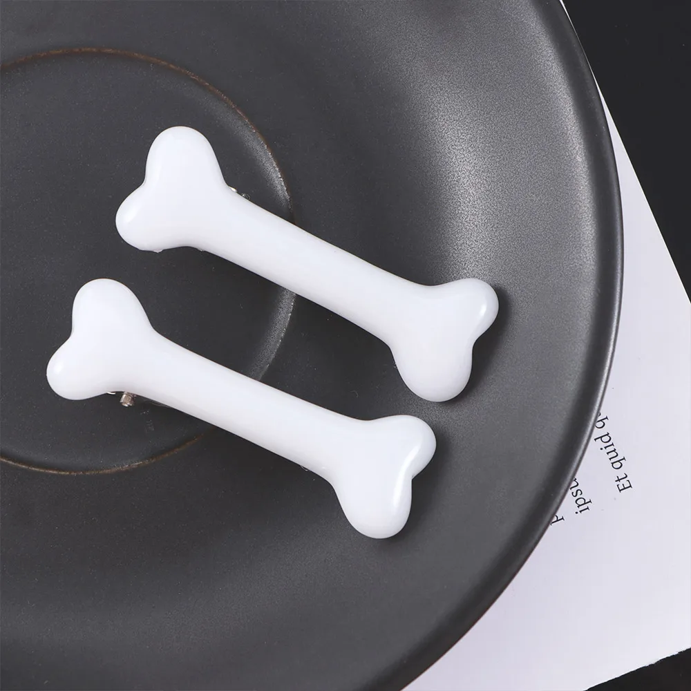 Personality 2pcs/pack Lovely Dog Bone Design Hair Accessories Women Hairpin Barrettes Hair Clips Headwear