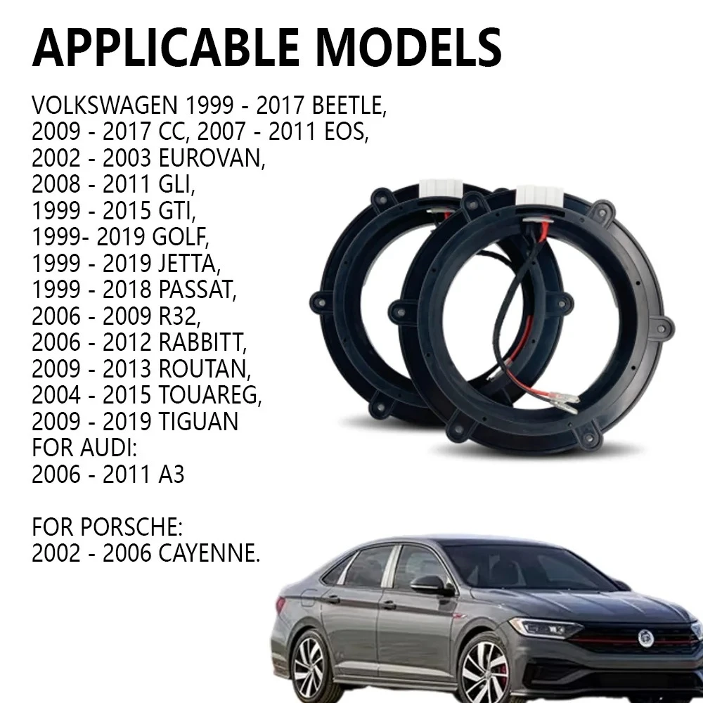 For Volkswagen Magotan Sagitar Tiguan Skoda Octavia Audio Mount 6.5 8 Inch Special with Lossless Plug 1pair Car Speaker Adapter