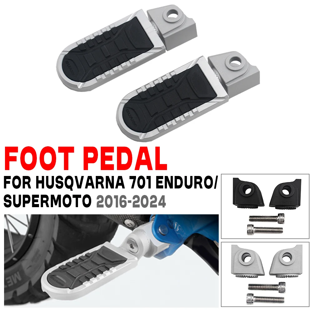 

Для HUSQVARNA 701 ENDURO 701 Super Moto Enduro 2016-2024 2023, нескользящие подставки для ног, педали, вращающиеся передние подножки