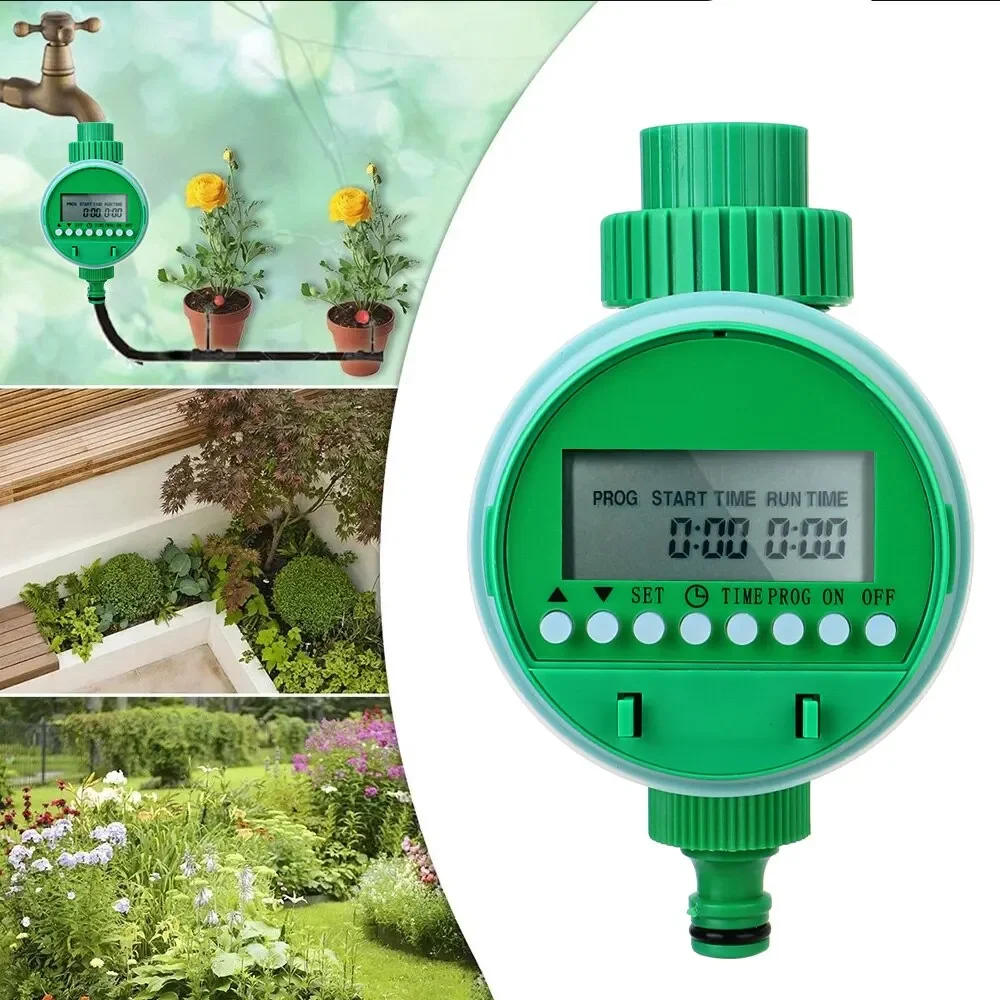 Minuterie électronique d'arrosage de jardin avec affichage LCD, contrôleur d'irrigation automatique, vanne intelligente, dispositif de contrôle d'arrosage