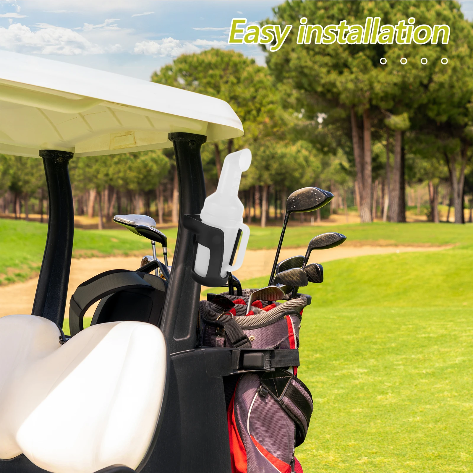 

1 set Golf Cart Sand Bottle Durable Install No Drilling Golf Accessories Sand Fillers Rattle Proof Holder Kit