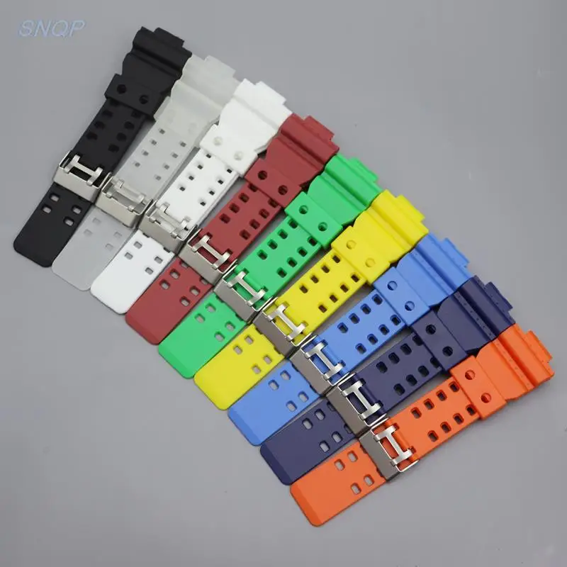 16mm Silicone Watchband for Casio G-Shock GA-110 GA-100 GA-120 Rubber Waterproof Men Watch Band Strap for ga700 400 g-8900