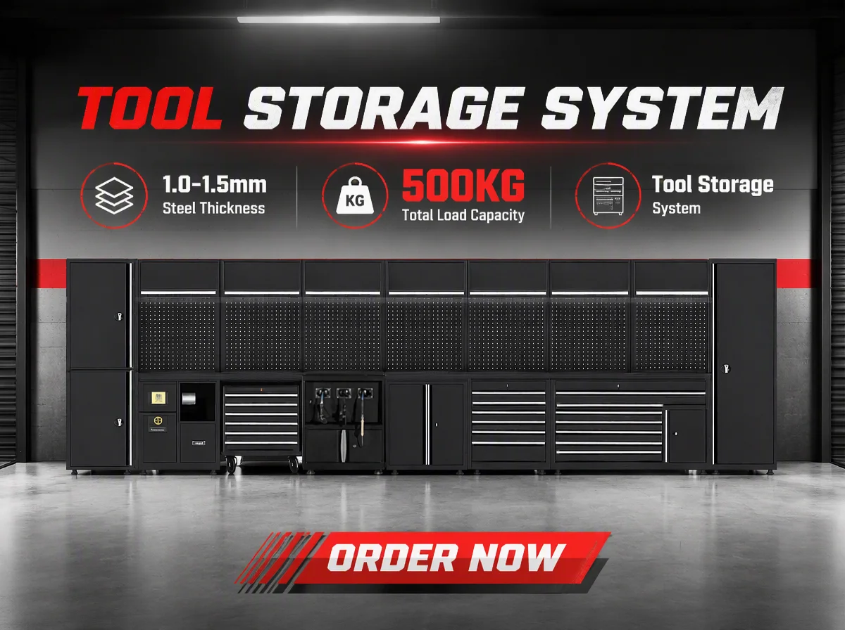Heavy Duty Automotive Garage Cabinet OEM OBM 5-Drawer 500KG Load Capacity Tool Storage Workstation Drawer Organizer