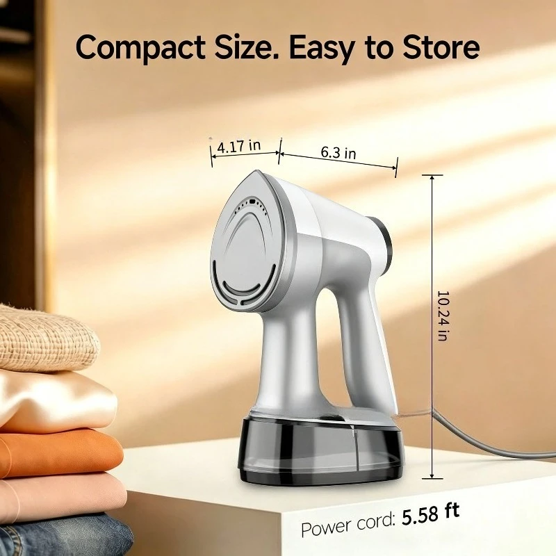 Vacuum Suction Handheld Garment Steamer, Portable Dry & Wet Dual Use Steam Brush for Household Clothes Ironing