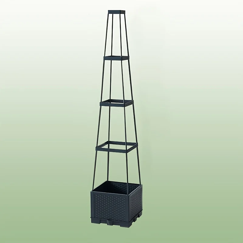 Tomatenkooi met automatische bewatering, plantenbak en roosterrek voor klimplanten, geschikt voor binnenplaatsen