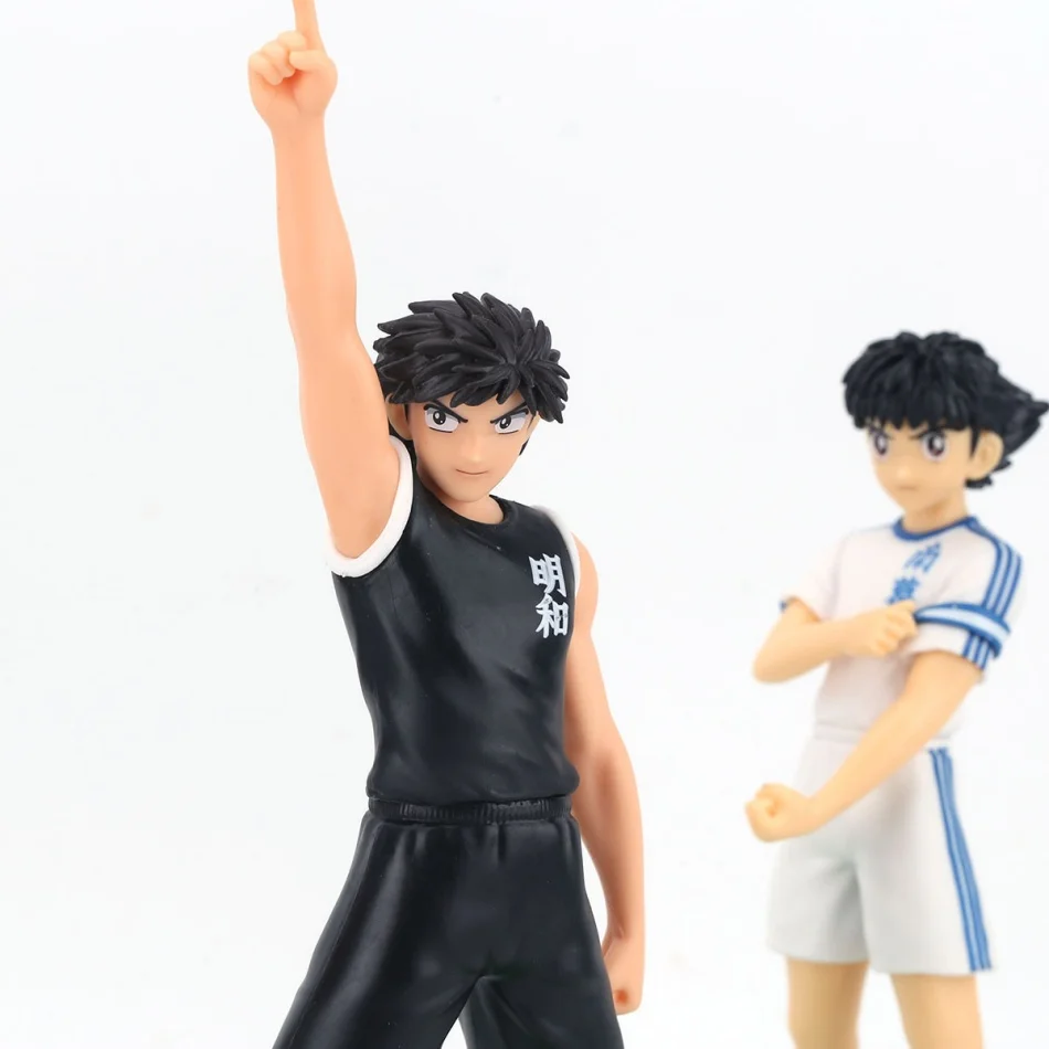 Kapitein Tsubasa Anime Acchion Figuur 18cm Ozora Tsubasa met Hyuuga Kojiro Wakabayashi Genzou Beeldje Kocchion Model en Y