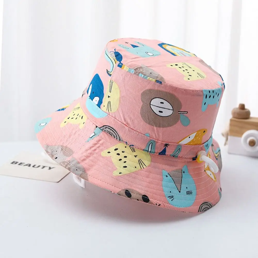 Summer Kids Bucket Hat for Baby Cute Boy Girl Wide Brim Fisherman Cap UV Protection Kids Panama Cap Sun Hats