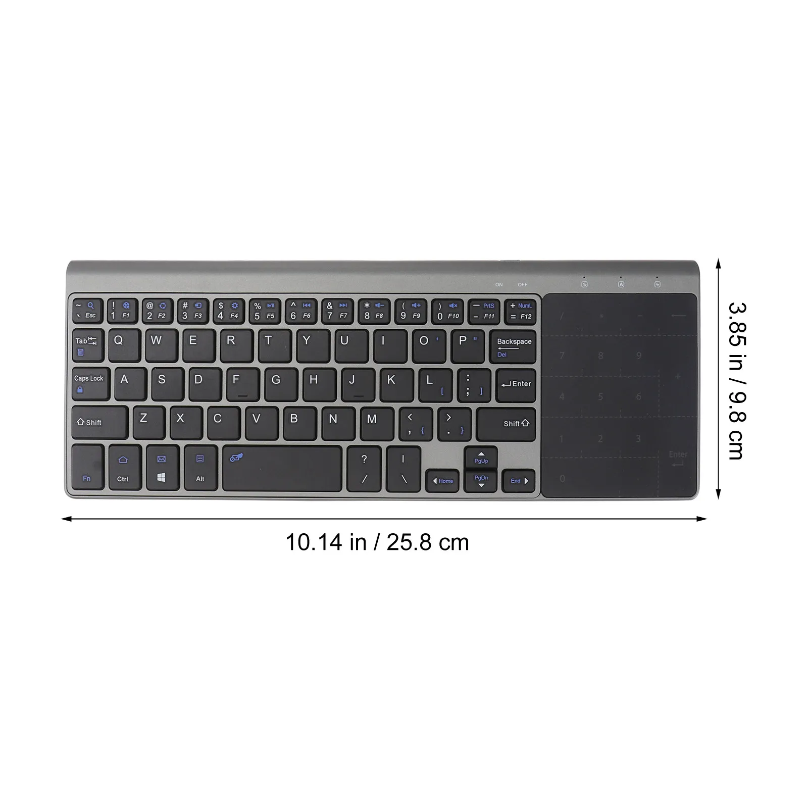 Wireless Touchpad Computer Keyboard Portable Ultrathin ABS Material Silent Cordless 2.4ghz Number Pad Office Laptop Compact