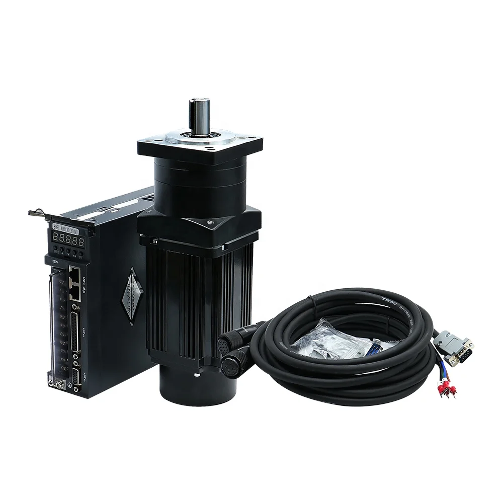 HLTNC 220V 750W 3000RPM 2.4N.m 80ST-M02430 90ST-M02430 0.75KW Servo Motor AC Motor With Servo Drive T3L -L30F  for Actuator