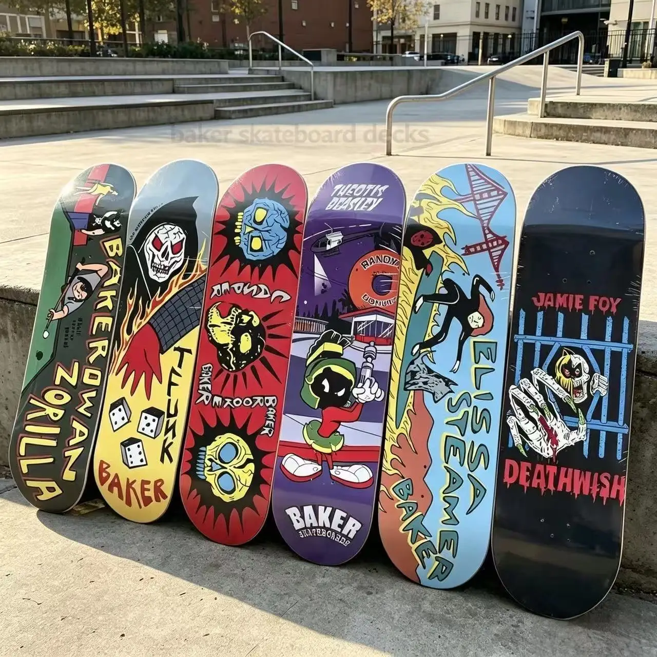 BAKER DEATH WISH   Skateboard High Quality Complete 100% Canada Maple  7-Layer Cold-Pressed Epoxy Resin 7.75 8.0 8.25 8.5 Inch