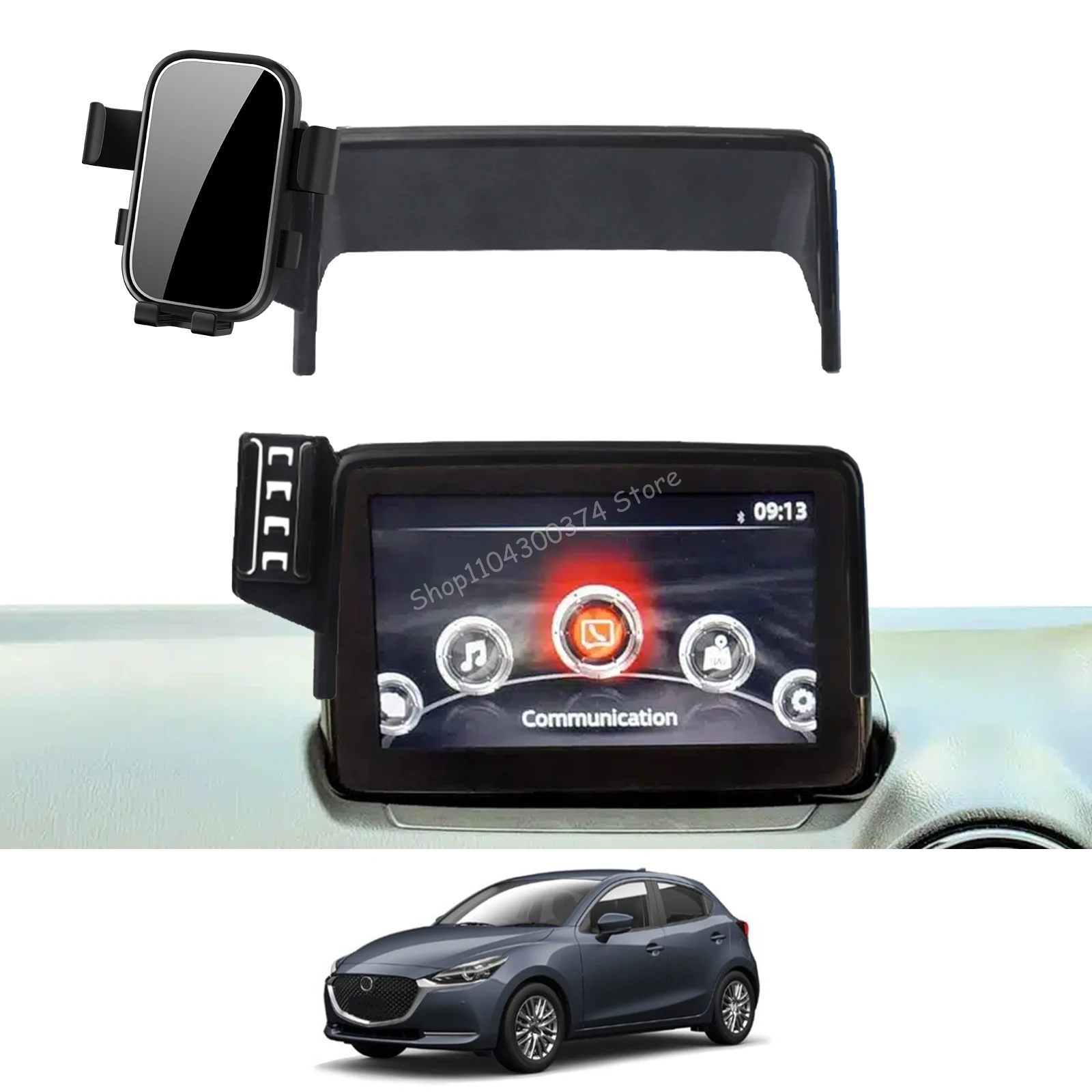 

Car Mobile Phone Holder for Mazda 2 2015~2023 Mazda2 Demio Hatchback GPS Bracket Navigation Stand Auto Accessories