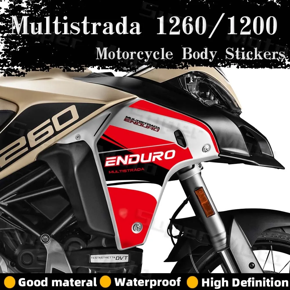 

Боковой обтекатель кузова мотоцикла, наклейки на корпус, защита от царапин, наклейки, аксессуары для Multistrada 1260 1200, эндуро