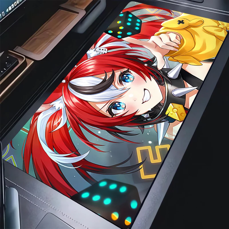 

Hololive Hakos Baelz Mouse Pad Large Computer Office Game Table Mats Anti-slip Gaming Keyboard coaster Long Desk Pads Mousepad
