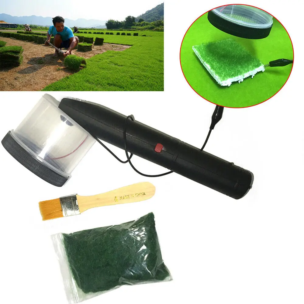 3V Portable Mini Handheld Static Grass Flock Applicator Durable Antiskid Handle