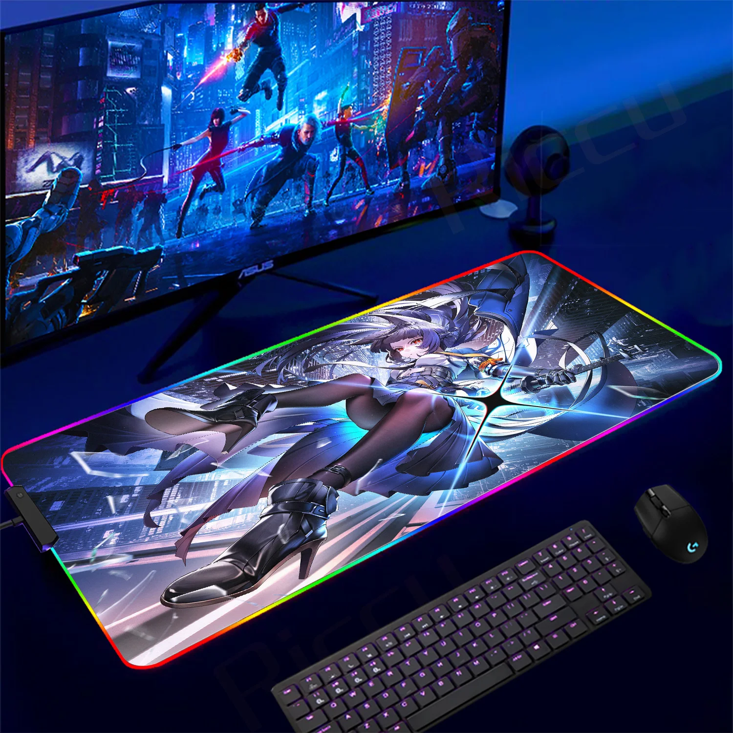 Zenless Zone Zero Miyabi Mouse Pad Anime Girl Extended Deskmat Xxl E-Sports Mousepad Kawaii Gamer Pads Cartoon Rubber Mice Mat