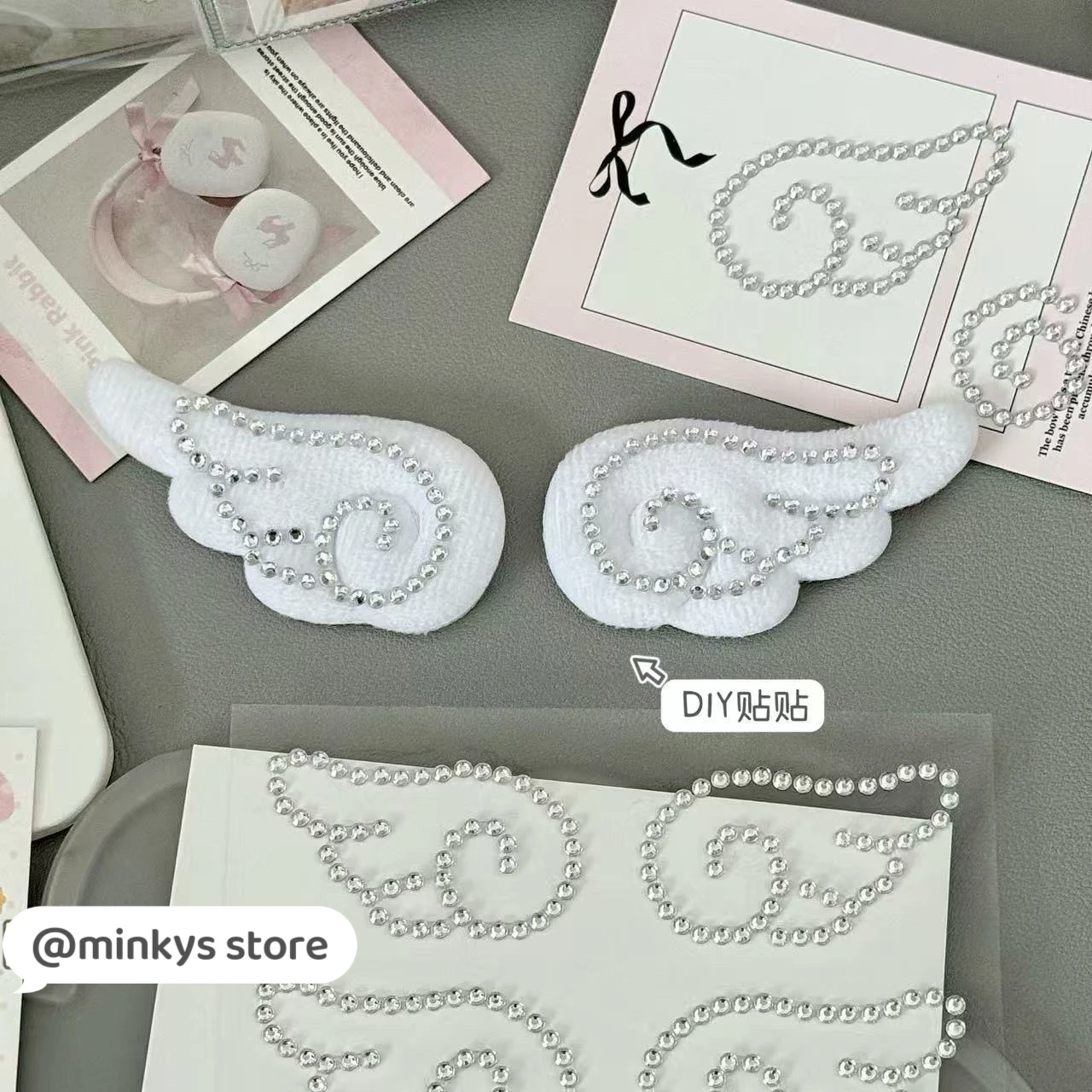 Kpop Fotokarten-Deko-Aufkleber, Silberne Strass-Stern- & Herz-3D-Sticker, Geschenkverpackung Glitzer DIY Scrapbooking-Aufkleber – Detail 8