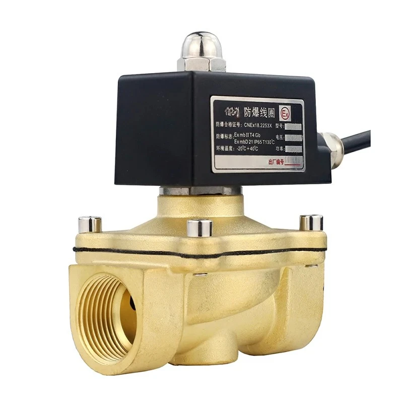 

3/8'' 1/2'' 1'' 1-1/2" 2'' Normally Closed Brass Explosion Solenoid Valve Solenoid Valves For Gas natural