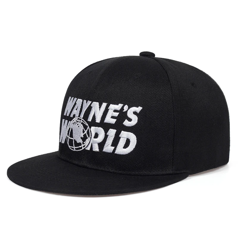 WAYNE\'S WORLD Black Baseball Cap Fashion Style Embroidery Snapback hat men women hip hop Sport Hats Outdoor sun Caps