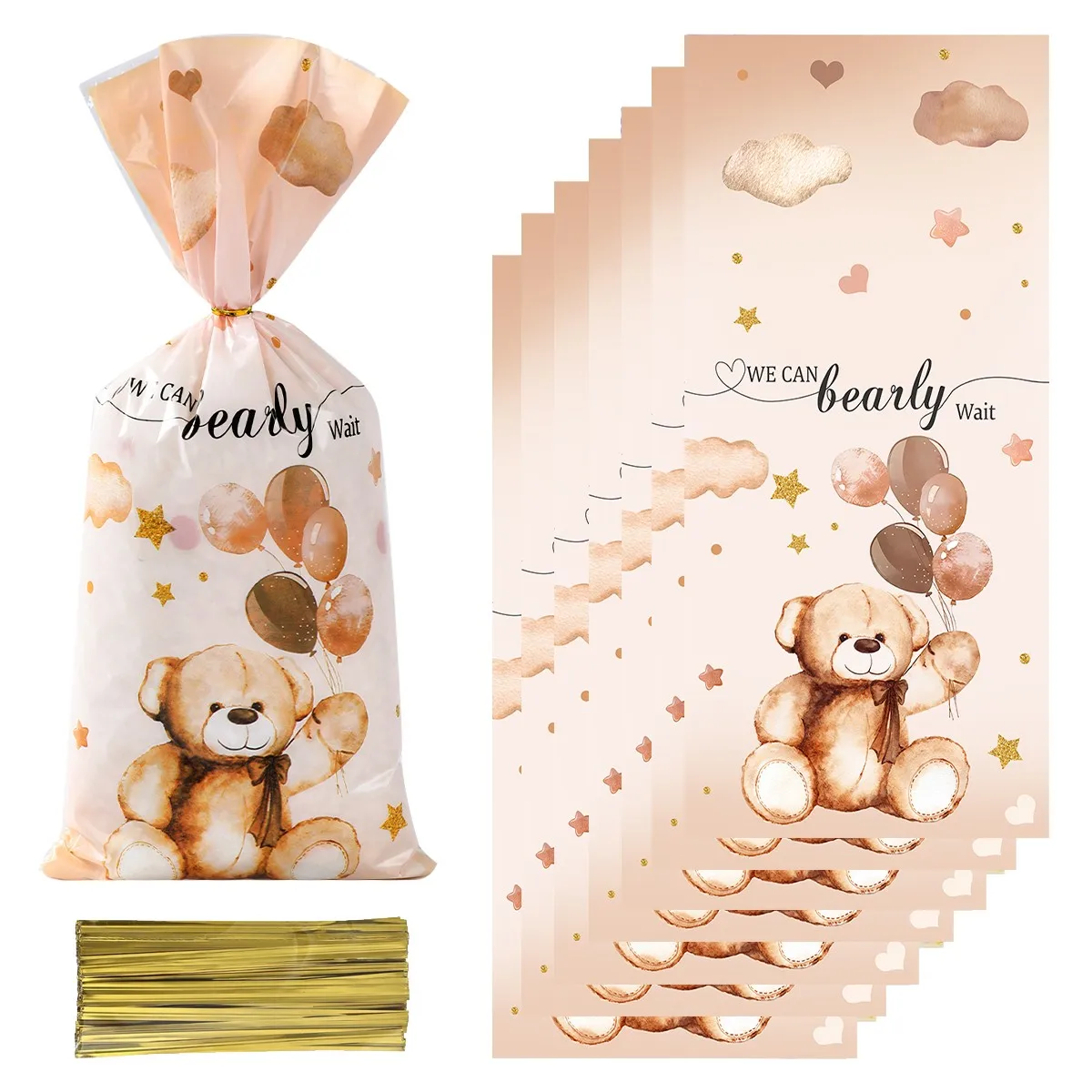 Teddybeer Cadeauzakjes Verjaardagsfeestje Decoratie Kinderverjaardag Snoep Koekjeszakken Bruiloft Verjaardag Verpakking Zakken Babyshower Decor