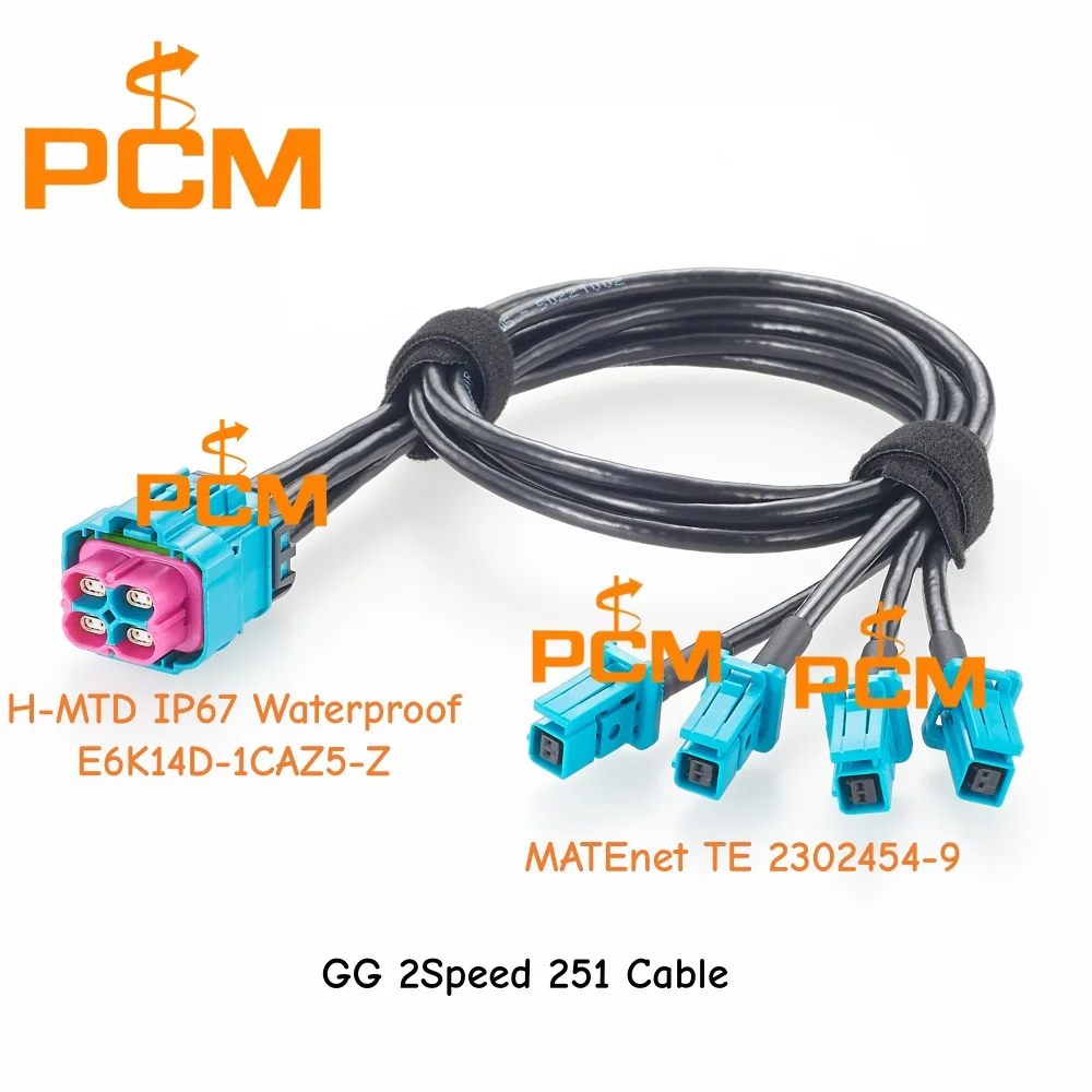 4 In 1 IP67 Waterproof Rosenberger H-MTD Jack E6K14D-1CAZ5-Z Z Code to TE MATEnet Jack 2302454-9 Automotive Ethernet Cable