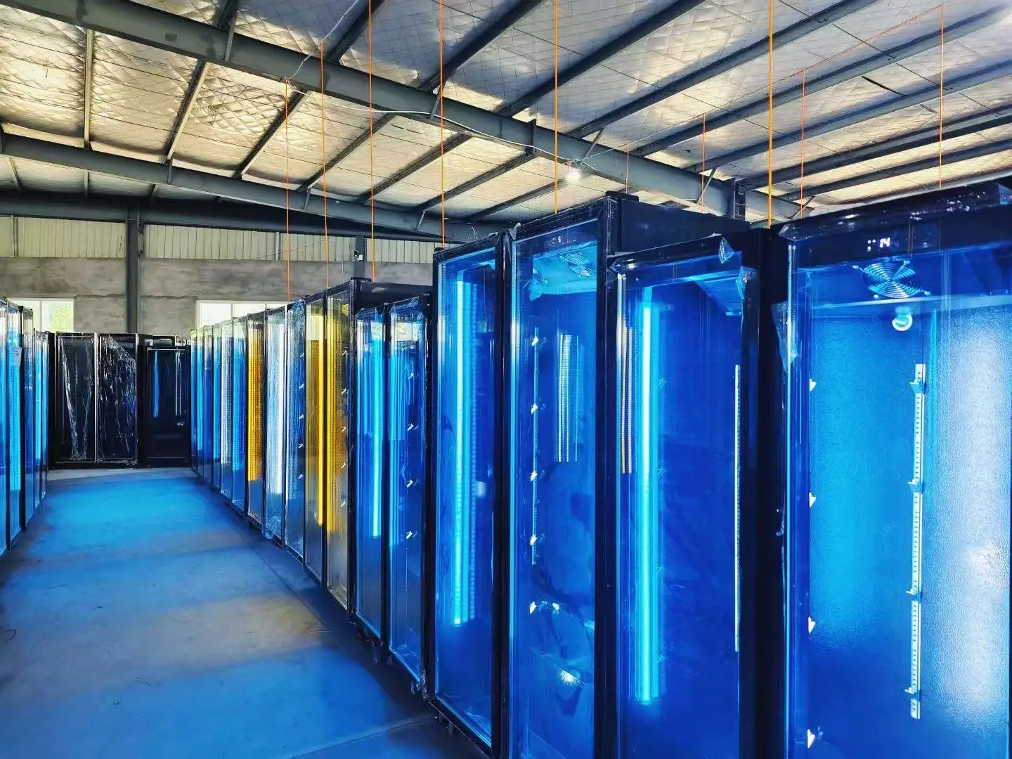 Congelador de Bebidas con Puertas de Vidrio de Pantalla Completa, Refrigerador de Cerveza de Una Sola Temperatura con Iluminación LED
