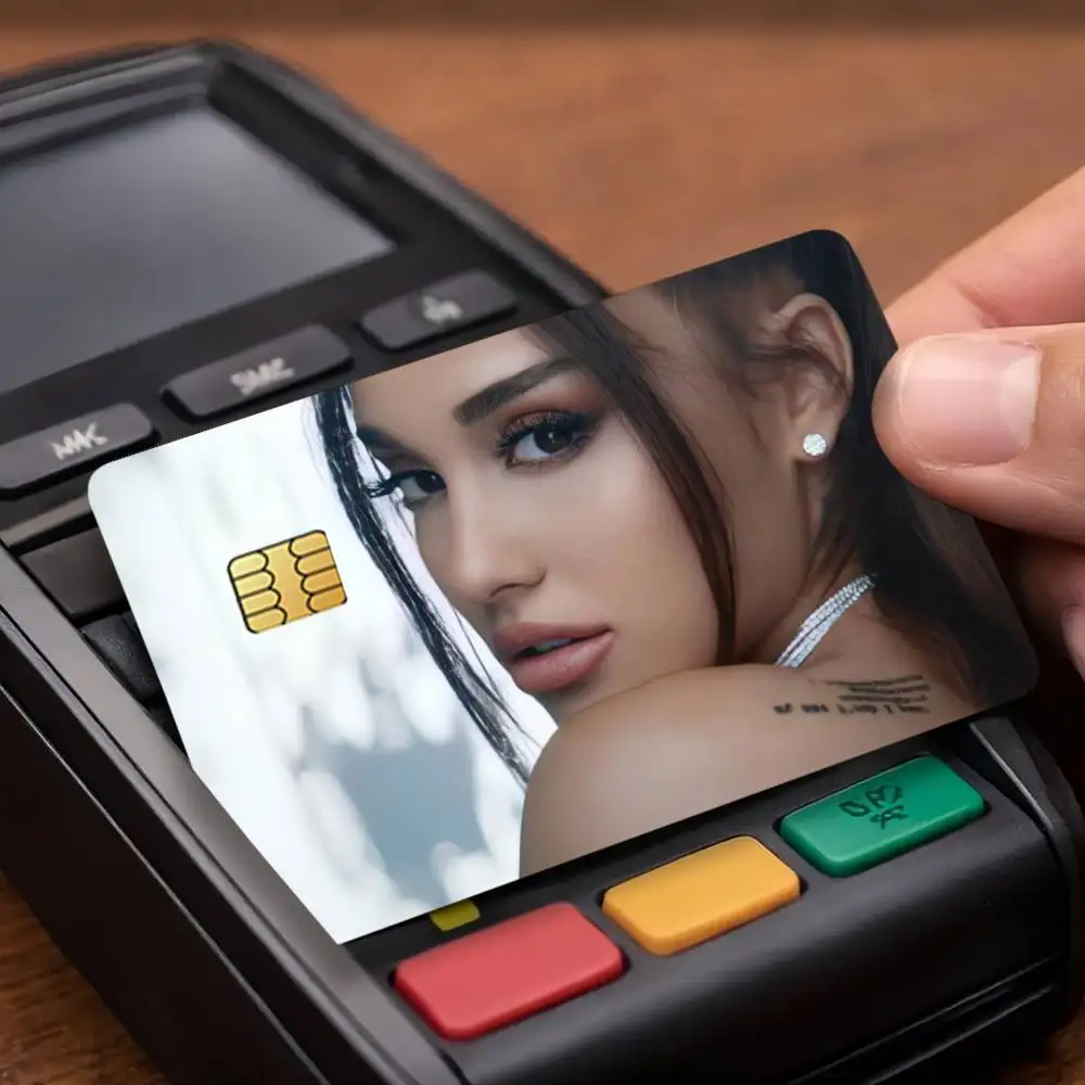 Singer A-Ariana G-Grande Credit Decorative Card Stickers Suitable For Bank Cards Metro Transit Anti-scratch Gift 4PCS
