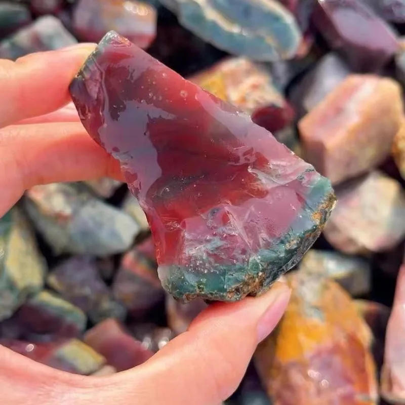 1pc/2pcs Natural Qinziyu Purple-Green Agate Raw Stone Irregular Shape Crystalsplay Specimen Unique