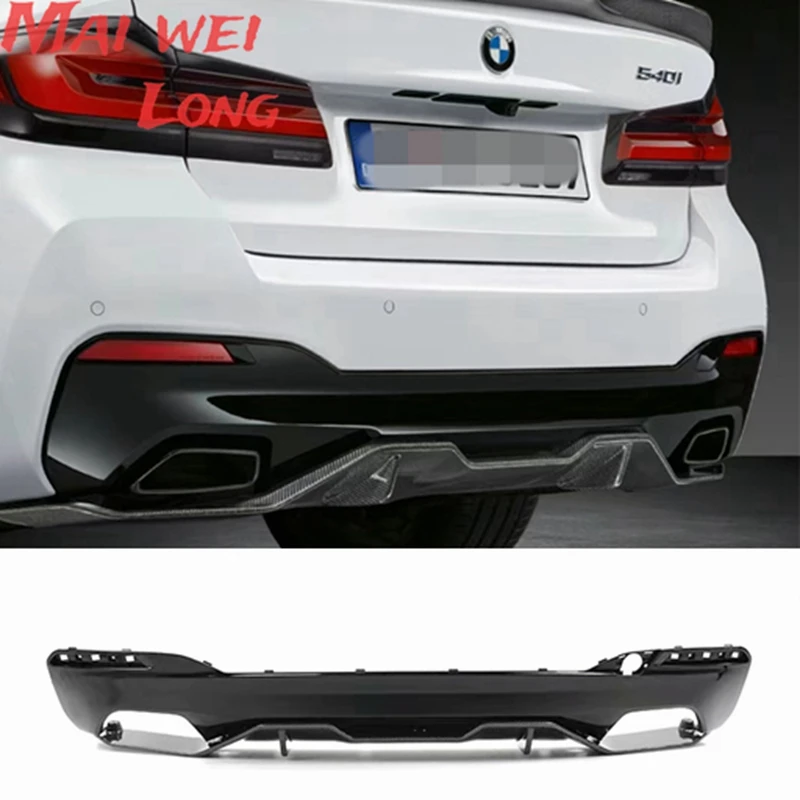 

For BMW 5 Series G30 G31 G38 2018-2023 M5 Performance Competition MP Style Rear Bumper Diffuser M Sport Diffusor 530i 540i