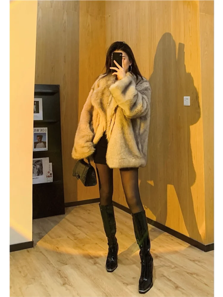 

Ограниченное предложение: Теплая верхняя одежда JININQI Sli с большим воротником для женщин, повседневная, свободного кроя, с мехом, для поездок на работу