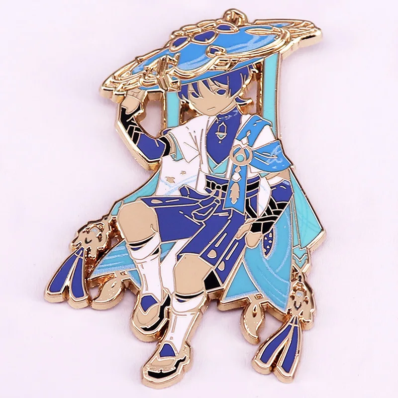 Game Genshin Impact Wanderer Hard Enamel Pin Game Lapel Pin Gamer Otaku Jewelry Gifts Wanderer badge accessory backpack brooch