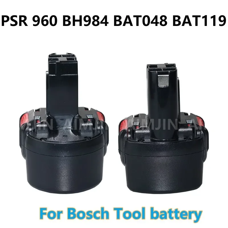 Para Bosch 4800/6800/9800mAh9.6V NI-MH batería de repuesto PSR 960 BAT048 BAT119 BAT100 BH984 BPT1041 23609 batería de herramienta eléctrica