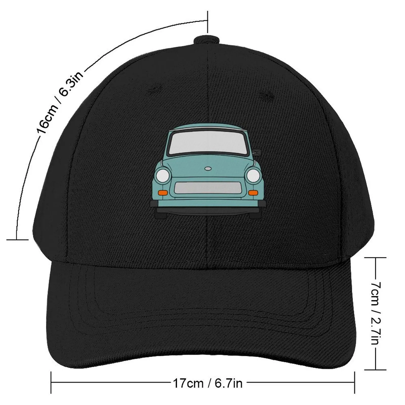 Trabant 601 front pastel blue color Baseball Cap Luxury Cap |-F-| Vintage Rugby Men's Luxury Women's