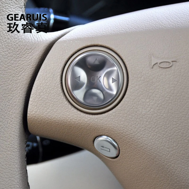 Car Steering Wheel Control Switch Push Button decoration repair Cover For Mercedes Benz W221 S Class 2006-2012 Auto Accessories